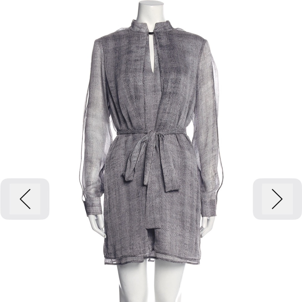 Halston Heritage Printed Gray Women's Mini Dress